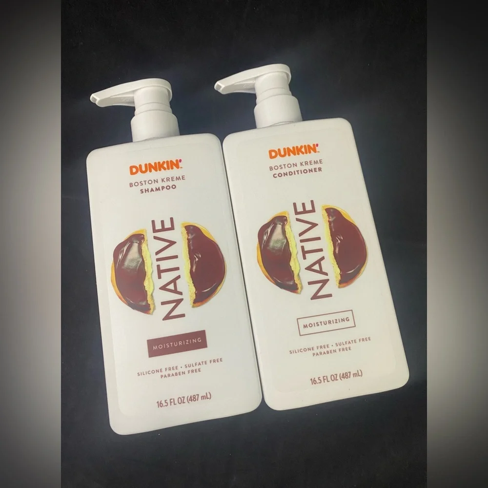 Native Dunkin Boston Kreme Shampoo & Conditioner Set Limited Edition Pump